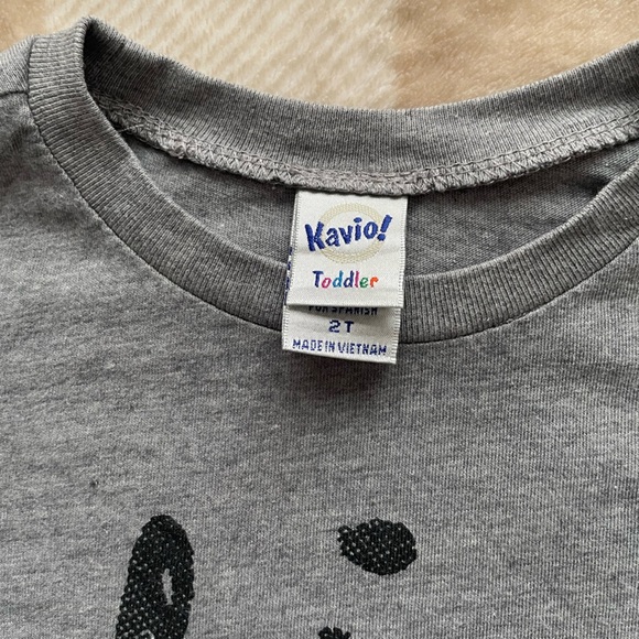 Big Bro Kavio Gray Kids Tee with Black Print - Picture 2 of 4